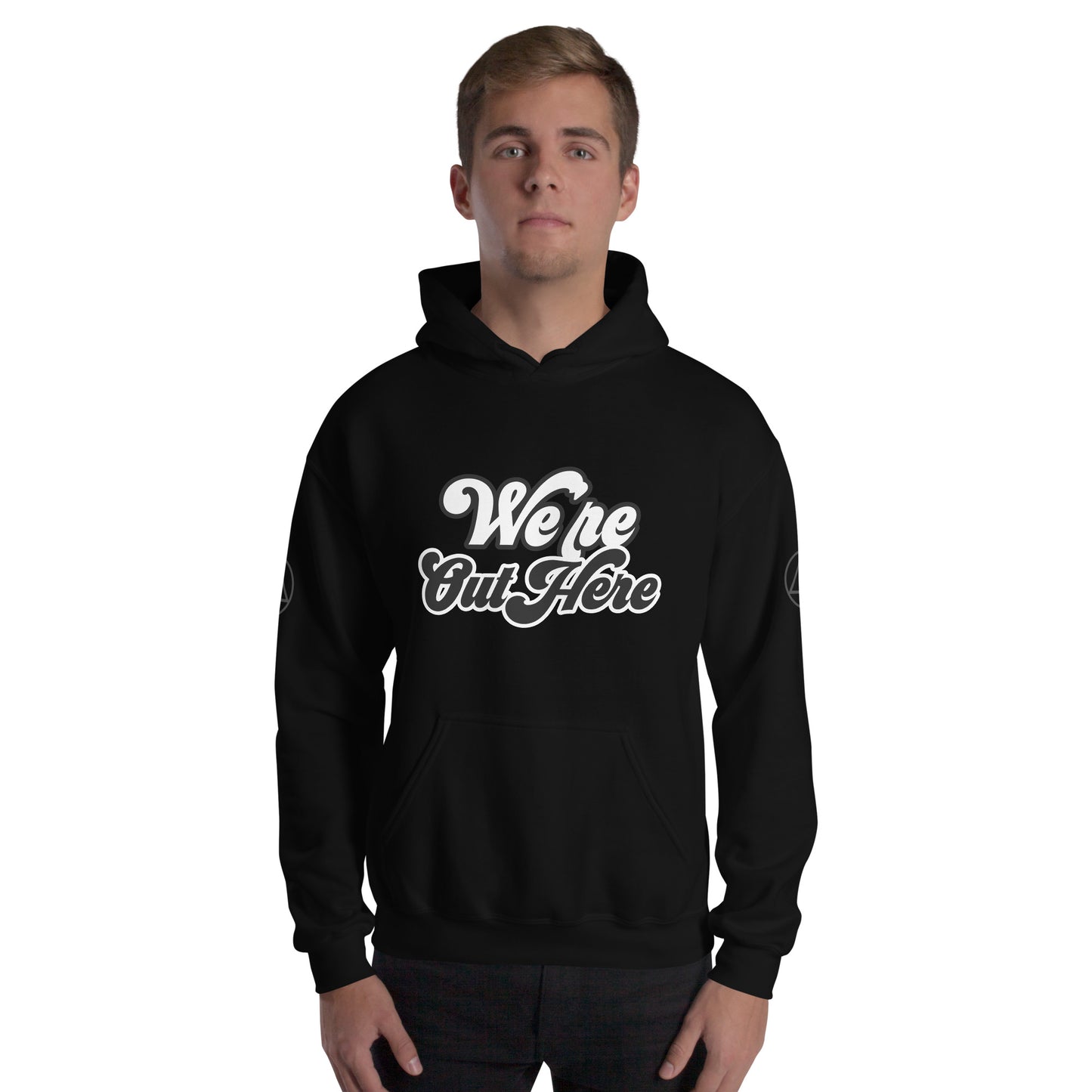 We're Out here Hoodie: Chuck's design!